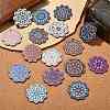 32Pcs 16 Styles Printed Wooden Pendants WOOD-CJ0001-96-5