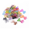 Two Tone Frosted Transparent Acrylic Beads OACR-P011-01D-1