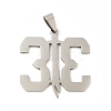 Non-Tarnish 201 Stainless Steel Pendants STAS-D190-17P-1