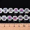 Electroplate Glass Beads Strands EGLA-T021-21C-4