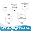 100Pcs 5 Styles 304 Stainless Steel Linking Ring FIND-UN0003-61-3
