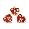 Rack Plating Brass Micro Pave Cubic Zirconia Pendants KK-A177-16G-2