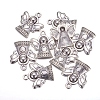 Tibetan Style Antique Silver Angel Pendants X-TIBEB-A11978-AS-LF-4
