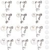 24Pcs 4 Styles 316 Surgical Stainless Steel Clip-on Earring Converters Findings STAS-SC0010-35P-1