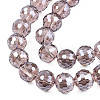 Electroplate Transparent Glass Beads Strands EGLA-N002-46-H04-3
