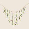 Cotton & Wooden Beads Pendant Decorations HJEW-WH20004-14B-6