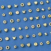 885Pcs 10 Styles CCB Plastic Beads CCB-FS0001-13-3