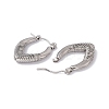 Non-Tarnish 304 Stainless Steel Teardrop Hoop Earrings for Women EJEW-E199-13P-2