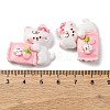 Cat Theme Opaque Resin Cabochons CRES-Z010-01C-3