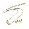 PVD Vacuum Plating 304 & 201 Stainless Steel Jewelry Sets SJEW-F146-01M-2