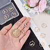 12Pcs Ion Plating(IP) 201 Stainless Steel Laser Cut Pendants STAS-UN0033-10-2