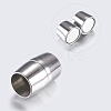 Tarnish Resistant 304 Stainless Steel Magnetic Clasps with Glue-in Ends LS-STAS-F132-03P-2