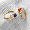 304 Stainless Steel Open Cuff Rings RJEW-A071-06G-3