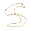 PVD Vacuum Plating 304 Stainless Steel Heart Link Chain Necklaces NJEW-I248-18G-1