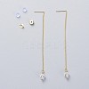 Real 18K Gold Plated Brass Ear Threads EJEW-JE03811-01-1