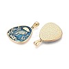 304 Stainless Steel & Enamel Pendants STAS-T072-72A-G-2