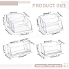 4Pcs 4 Styles Acrylic Business Card Holder ODIS-WR0001-08-2