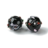 Handmade Bumpy Lampwork Beads X-FOIL-B001-08-3