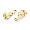 304 Stainless Steel Snail Pendants STAS-T069-03G-2