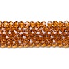 Transparent Electroplate Glass Beads Strands GLAA-F029-2mm-C28-1