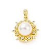Eco-friendly Rack Plating Brass Micro Pave Cubic Zirconia Pendants KK-F843-17G-1