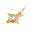 925 Sterling Silver Pave Clear Cubic Zirconia Star Charms STER-K181-01C-G-2