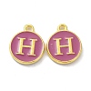Golden Plated Alloy Enamel Charms ENAM-XCP0001-13H-1