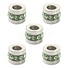 201 Stainless Steel Polymer Clay Rhinestone Inlaid Beads RB-YW0001-11J-1