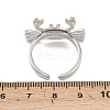 Adjustable 201 Stainless Steel Cuff Open Rings for Women LS-RJEW-B156-02GP-02-3
