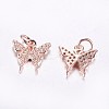 Long-Lasting Plated Brass Micro Pave Cubic Zirconia Charms ZIRC-F069-32RG-2