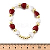 Valentine's Day ABS Imitation Pearl Beads Stretch Bracelets for Women BJEW-D317-08C-G-5
