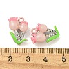 UV Plating Alloy Enamel Pendants FIND-M033-31P-01-3