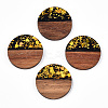 Opaque Resin & Walnut Wood Pendants RESI-TAC0021-72-1