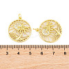 Rack Plating Brass Micro Pave Cubic Zirconia Pendants KK-P269-05G-3