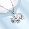 Elephant 304 Stainless Steel Pendant Necklaces NJEW-H059-06P-1