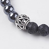 Natural Lava Rock Beads Stretch Bracelets BJEW-I241-04-2