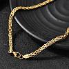 4.5MM 304 Stainless Steel Wheat Chain Necklaces for Women NJEW-B134-05A-G-3