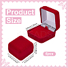 Square Velvet Badge Display Boxes CON-WH0095-172B-2