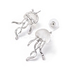 Resin Jellyfish Stud Earrings EJEW-P208-01P-3