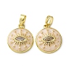 Brass Micro Pave Cubic Zirconia Pendants KK-F911-17G-01-1
