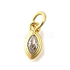 Brass Micro Pave Cubic Zirconia Pendants KK-Z102-06G-02-1