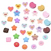 60 Pcs 6 Style Opaque Resin Cabochons CRES-SC0001-84-1