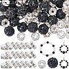 DIY Round Polymer Clay Rhinestone & Rhinestone Rondelle Spacer Beads Jewelry Making Findings Kits DIY-SC0027-50A-1