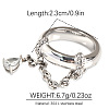 304 Stainless Steel Micro Pave Clear Cubic Zirconia Finger Rings FS-WGB0E10-06-1