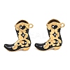 304 Stainless Steel Enamel with Rhinestone Pendants STAS-Z202-06G-02-1