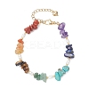 Natural & Synthetic Mixed Gemstone Chips Beaded Bracelets for Women BJEW-JB13219-02-2