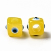 Resin Evil Eye European Beads RESI-A021-02-3