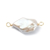 Natural Baroque Pearl Keshi Pearl Copper Wire Wrapped Connector Charms PALLOY-JF02085-01-2