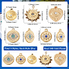 10Pcs 5 Styles 304 Stainless Steel Pendants STAS-SC0009-40-2