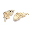 Rack Plating Alloy Rhinestone Pendants PALLOY-T091-02KCG-RS-2